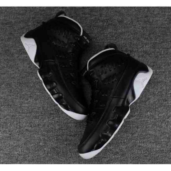 Air Jordan 9 Retro Leather Black Men Shoes